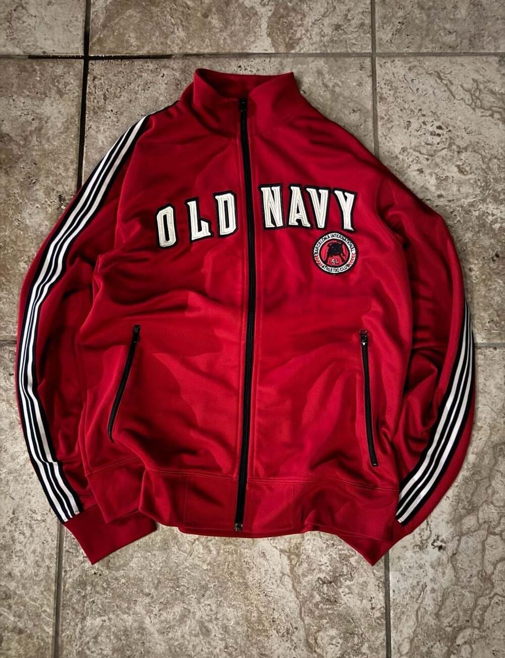 Old Navy Track Jacket Vintage 90s Barcelona International Athletic Club Red M